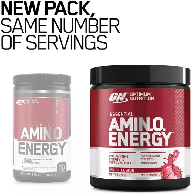 Optimum Nutrition Amino Energy 270g - 30 Servings - All Flavours BCAAs ON BCAA