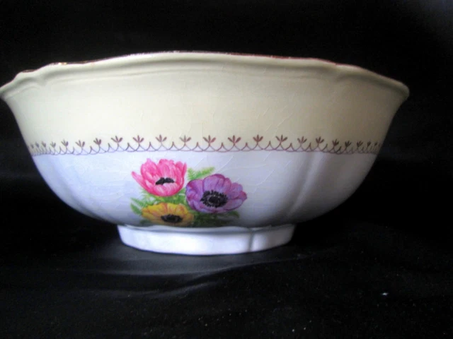 SALADIER Compotier Faience Céramique Earthenware Ceramic Salad Bowl Schale