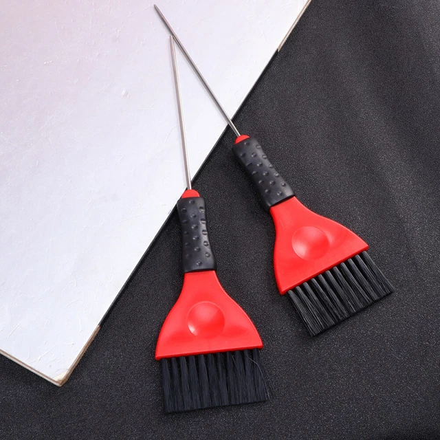 Aplicador profesional de tinte para el cabello cepillo de barrido rojo