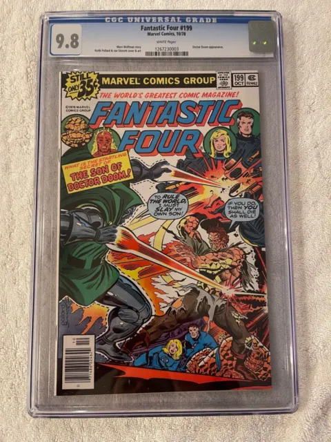 Fantastic Four #199 - CGC 9.8 - White Pages - Doctor Doom app. - Marvel 1978