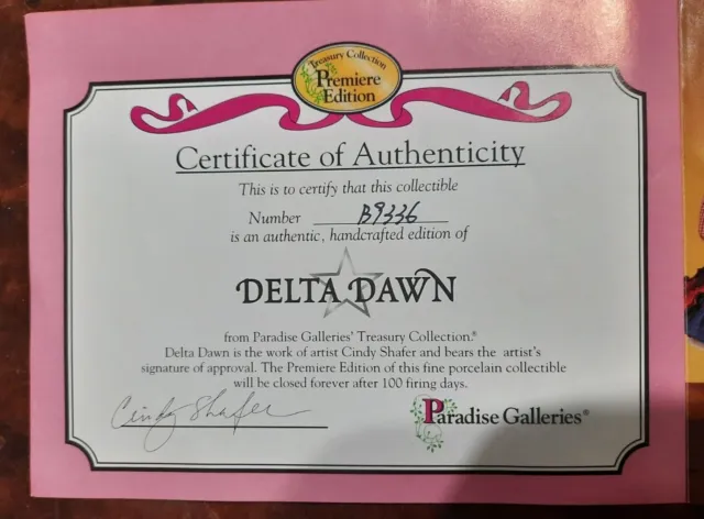 Delta Dawn Paradise Galleries Treasury Collection Premiere Edition 4