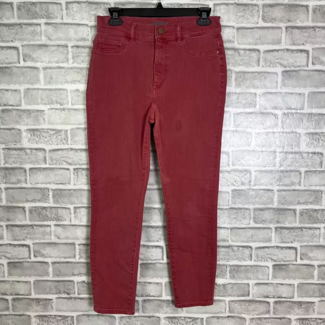 DL1961 Farrow Cropped High Rise Instasulpt Skinny Wine Colored Jeans Womens 29