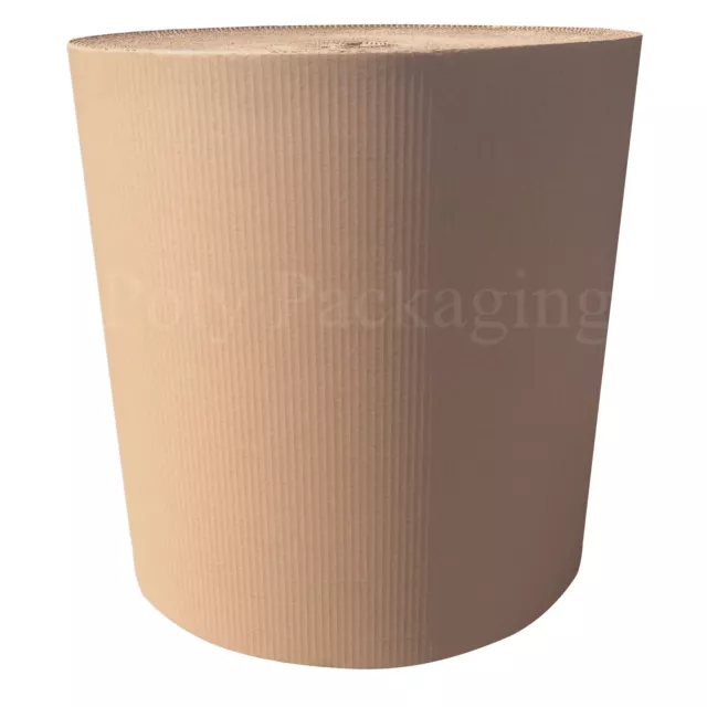 450mm x 75m x 2 Rolls CORRUGATED CARDBOARD PAPER ROLLS Postal Packaging Parcels