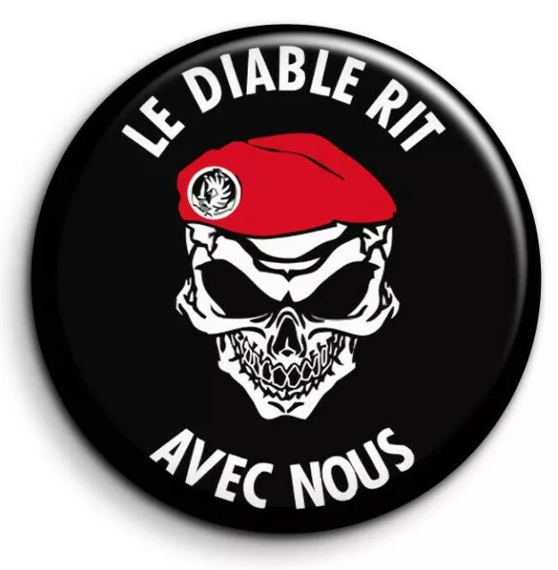 Le Diable rit avec nous TAP troupes aéroportées Badge Epingle 38mm Button Pin