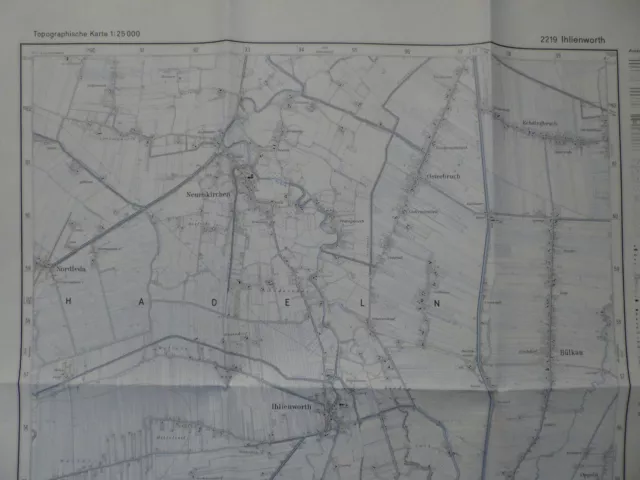 Landkarte Meßtischblatt 2219 Ihlienworth, Neuenkirchen, Niedersachsen 1967 2