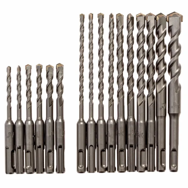 WORKPRO 17 Pcs SDS-Plus Rotary Hammer Drill Bits and Chisel Set