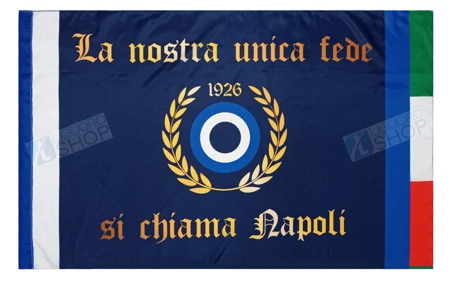 Bandiera Bandierone Napoli 3 Scudetto 3x1.5 M Diego Maradona – Fabriqué En Italie