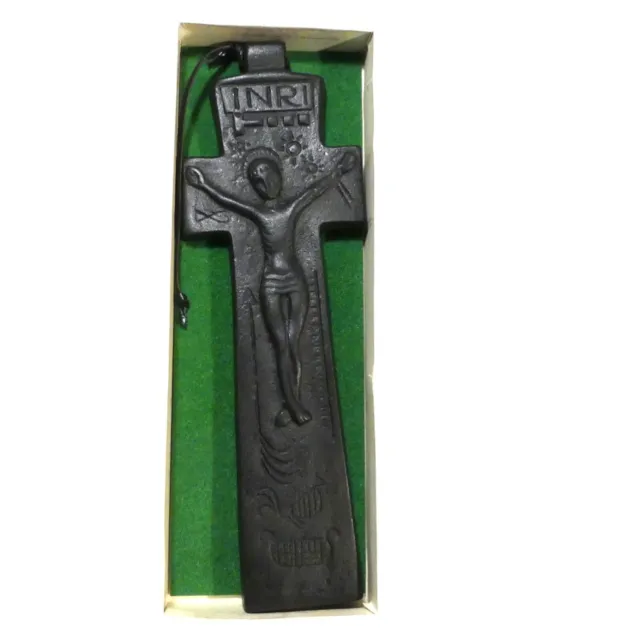 Owen Irish Turf Crafts Kiln Made INRI Cross Penal Christ Ireland Original Box
