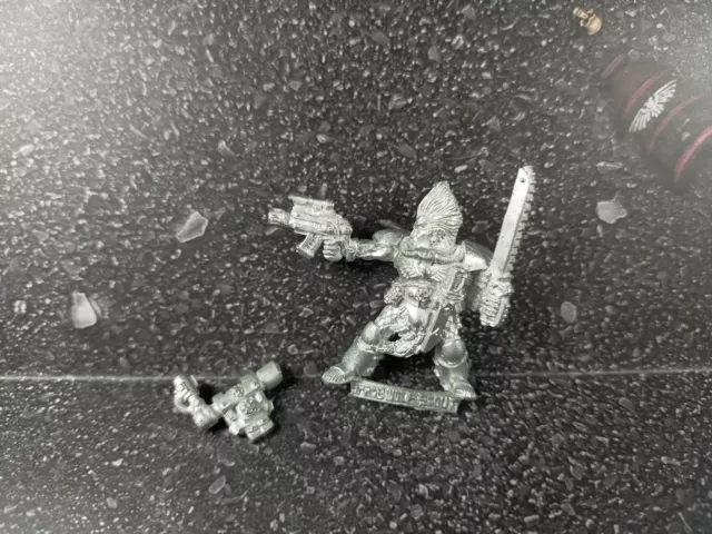 Warhammer 40k Oldhammer 2nd Ed Space Wolves Scout Sergeant B OOP RARE