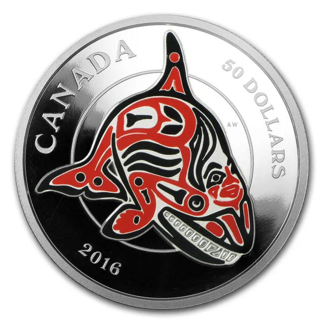 2016 Canada 5 oz Silver Mythical Realms of the Haida Series: Orca - SKU #94245