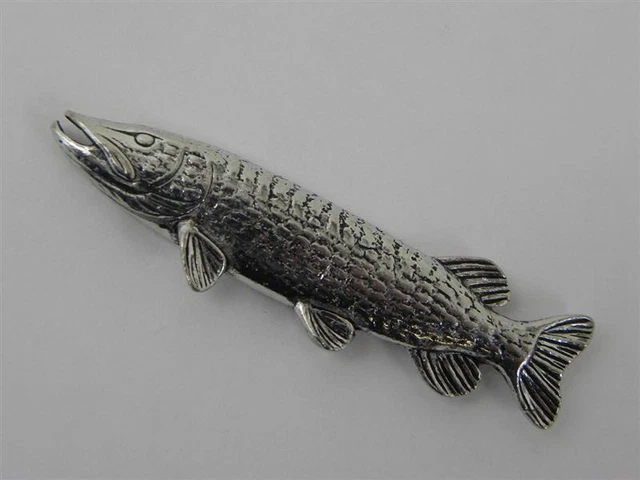 Lucio Pin de Solapa Pescado Pin Pescador Fischer Agujón Regalo Decoración Nuevo