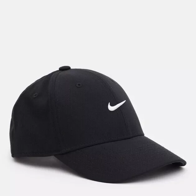 Nike Dri-Fit Club Cap Structured Swoosh Hat Black White SZ L/XL Adult FV5563-010