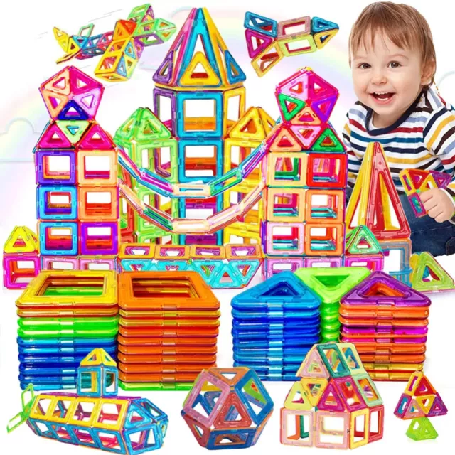 100 Piece Kids Magnetic Blocks Building Toys For Boy Girls Magnet Mini Tiles Kit