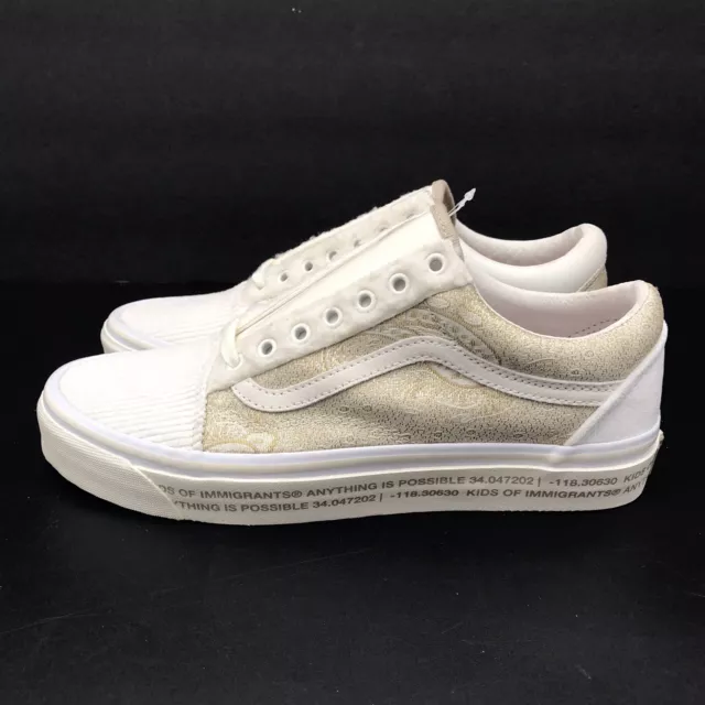 Vans Old Skool 36 DX Kids Of Immigrants Skateboarding White Bandana Men’s Sz 9.5 Vans Old Skool 36 DX Kids Of Immigrants Skateboarding White Bandana Men’s Sz 9.5