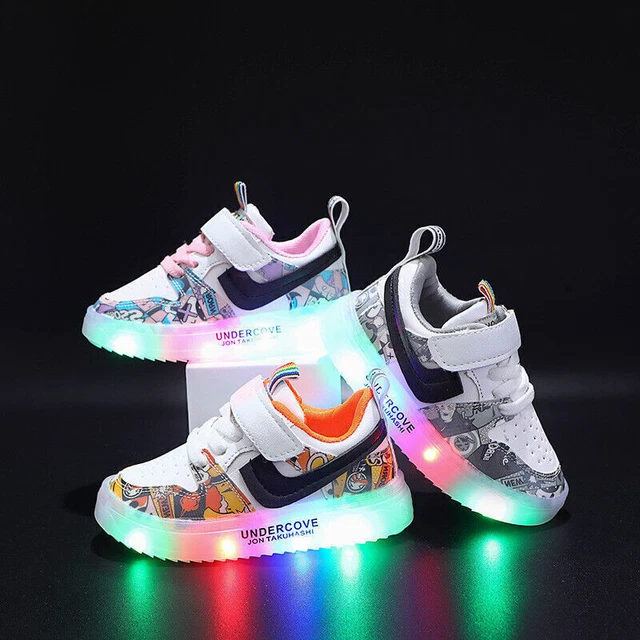 Scarpe da ginnastica bambine bambine bambini si illuminano scarpe da ginnastica luminose LED flash