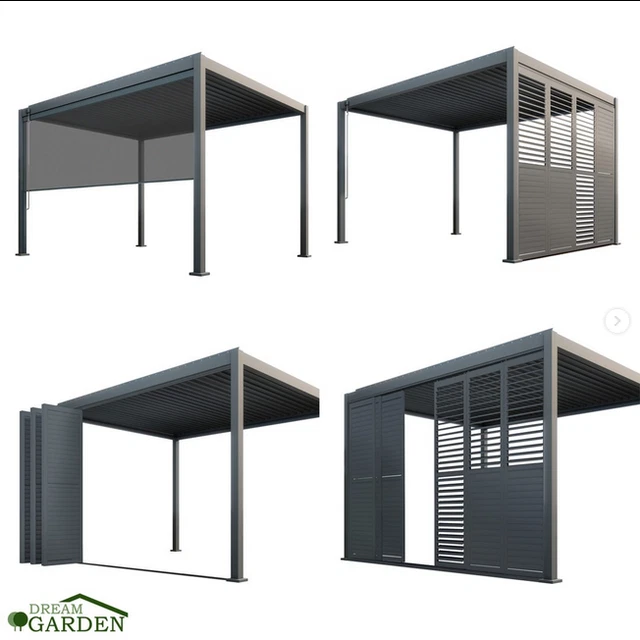 DreamGarden Pergola Lamellenwand Senkrechtmarkise Screen Seitenrollo Sichtschutz