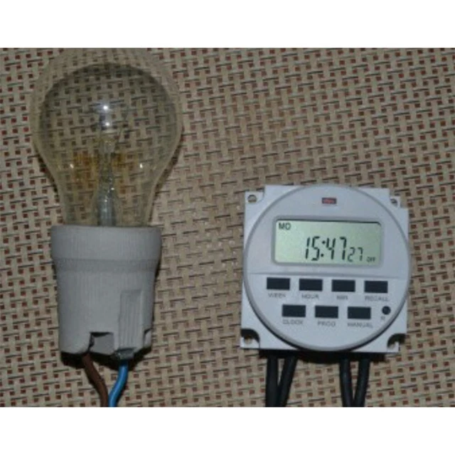 COMPACT 24V 16A Timer Switch with Rechargeable Internal Battery for ...