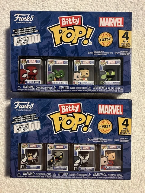 Funko Bitty Pop! Marvel: Spider-Man – Pack De 12 Miniaturas Coleccionables De 2,2 Cm – Incluye Spider-Man, Venom, Green Goblin Y Más – Regalo Perfecto Para Fans