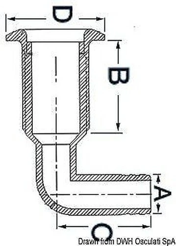 Échappement Plastique 90° - 1 X 20 MM Marque Osculati 17.322.53
