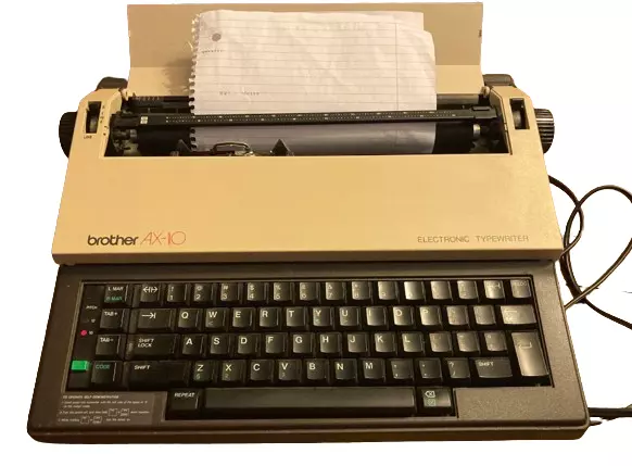 Brother Electronic Typewriter AX-10 (Tested) With Cover & Extra Ribbon *READ*