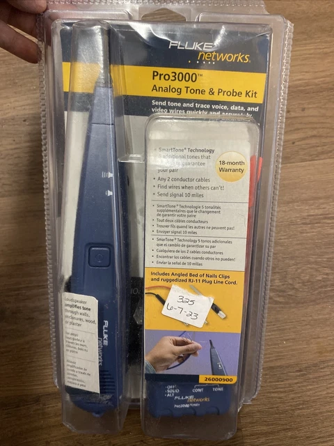 Fluke Networks Pro3000 Analog Tone Generator and Probe Kit (26000900) NEW