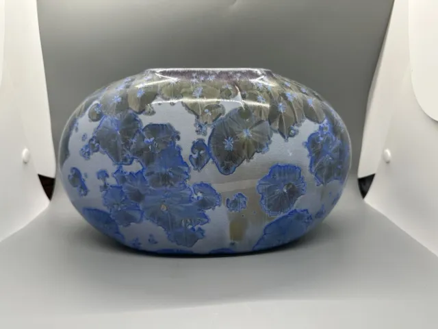 Jon Price Blue Crystalline Porcelain Vase Arts & Crafts Studio Art Pottery