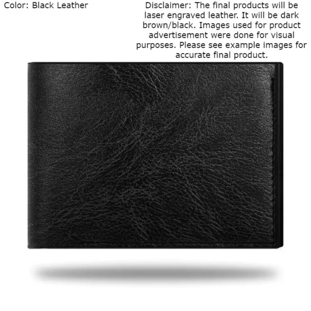CUSTOM ENGRAVED BRAAAP! Leather Bifold Wallet - 3 Color Choices $22.00 ...