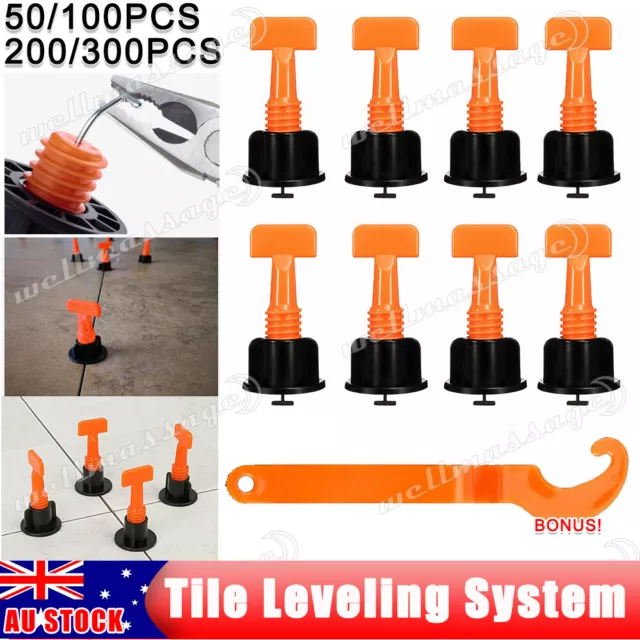 300X Tile Leveling System Floor Kit Alignment Adjustable Clip Reusable Hand Tool