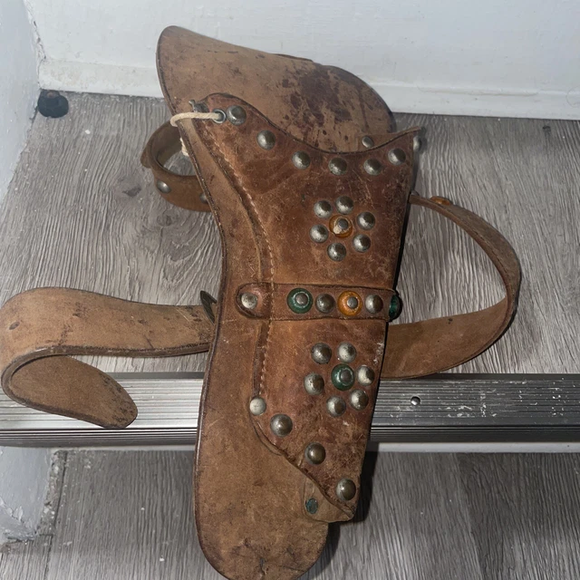 CAP GUN HOLSTER Pistol Belt Strap Metal Studs by SBar M 9.99 PicClick