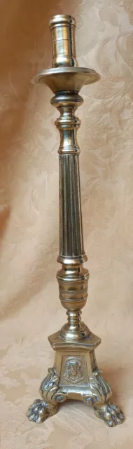 Altarleuchter Kirchenleuchter Messing 40 cm neo-klassizistisch um 1880