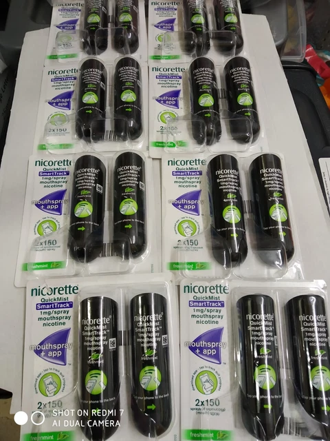 Nicorette Quickmist Aerosoles Bucales Frescos Nicotina 8 Paquetes Dobles Vencimiento 2024