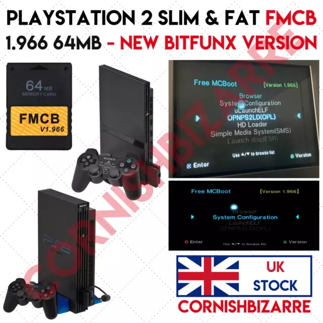 Playstation 2 Free Mcboot Fmcb 1.966 64Mb Bitfunx Memory Card Latest Version Uk