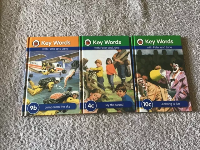 3 x Ladybird Key Words with Peter and Jane Hardback Books