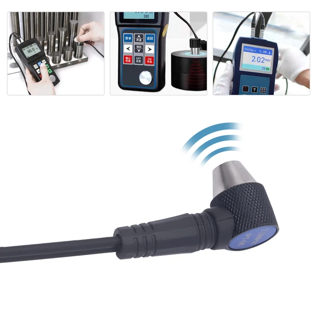 ULTRASONIC THICKNESS GAUGE Meter Tester Probe Sensor Transducer PT-06 7
