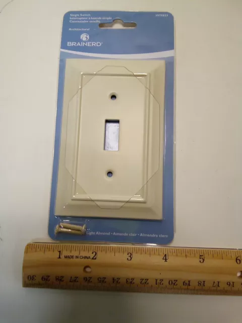 Switch Plate Light Almond Architectural 31557