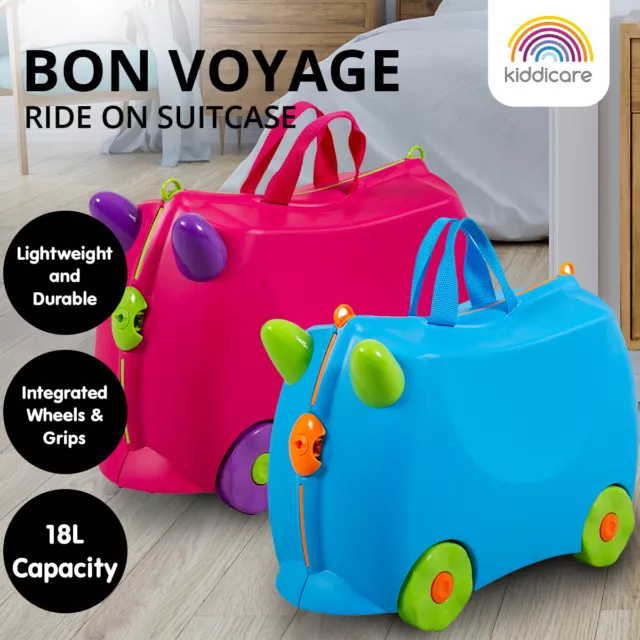 Kiddicare Bon Voyage Kids Ride On Suitcase Luggage Carry 18L Travel Bag