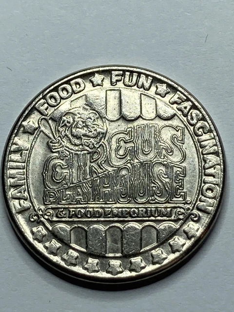 RARE CIRCUS PLAYHOUSE FOOD EMPORIUM ARCADE TOKEN ARLINGTON VIRGINIA DEFUNCT #rL3
