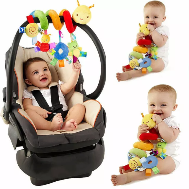 Baby Crib Cot Pram Hanging Rattle Spiral Stroller & Car Seat Pushchair Toy