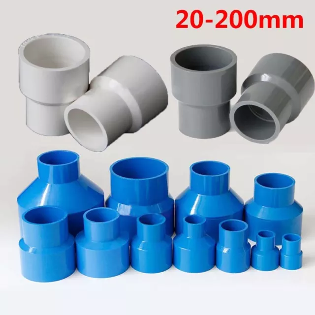 PVC Reducing Pipe Fitting Concentric Reducer Connector Socket Coupling 20-200mm