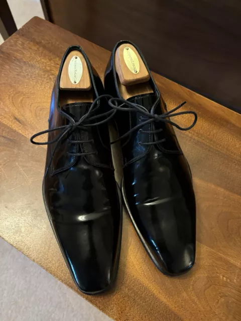 MAGNANNI MENS BLACK Patent Leather Dress Shoes Size 9 M Derby 163.10 PicClick UK