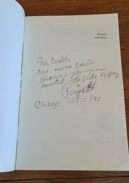 Nobel Prize Winner Book Autograph 1995 Peace Rigoberta Menchu Signed 2