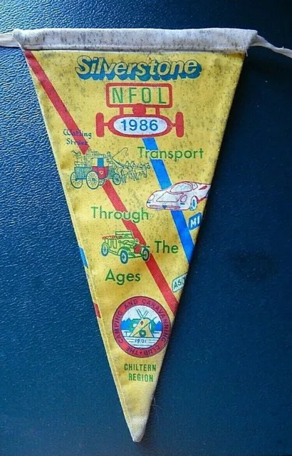 THE CAMPING CLUB of GREAT BRITAIN & IRELAND SILVERSTONE  NFOL 1986 PENNANT