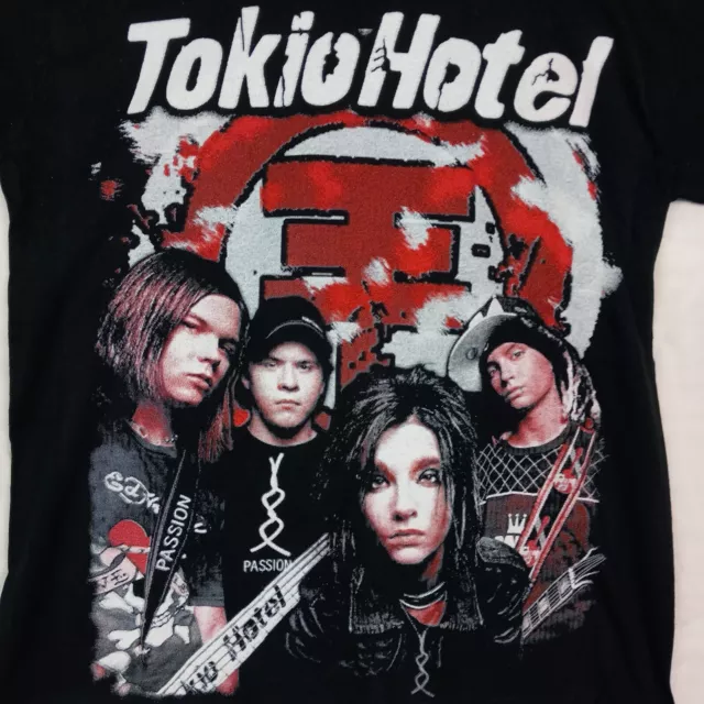 TOKIO HOTEL 7-8 Yo Kids Bambino L TEE T-SHIRT BIG PRINT 00'S LEGENDS BOY BAND