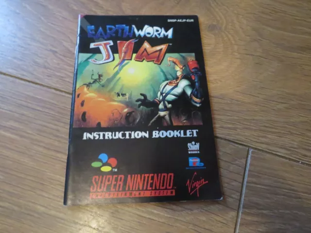 Earthworm Jim - super nintendo Snes - Manuale Solo