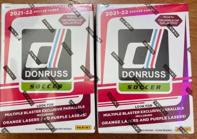 2021-22 Panini Donruss Soccer Road Qatar Blaster Boxes - Factory Sealed - LOT 2