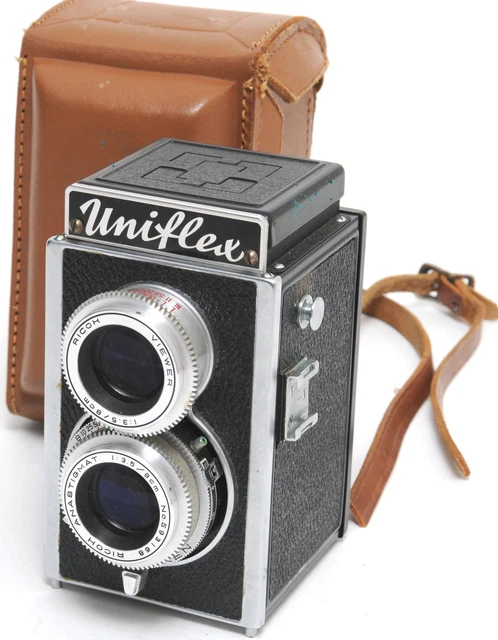 Riken Uniflex TLR w. Rikoh Anastigmat 3.5/8cm NOTTESTED matching case