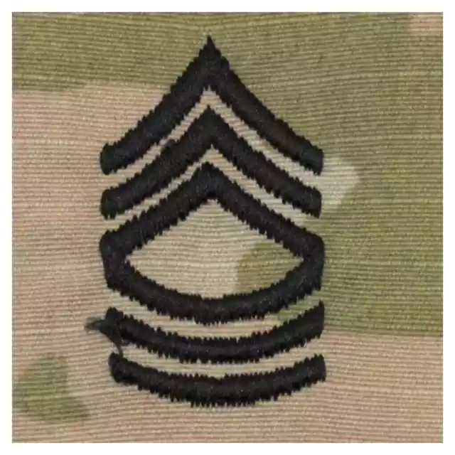 US ARMY ENLISTED Master Sergeant MSG E-8 OCP Rank Sew-On Patch 2X2 $3. ...