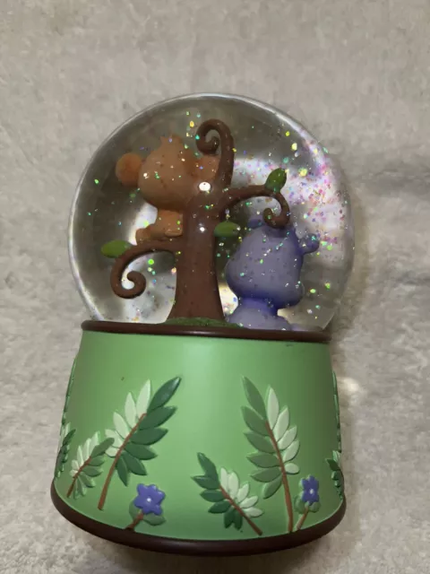 Rare Precious Moments Monkey & Hippo Musical Water Globe Brahms' Lullaby paw 3