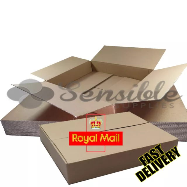 50 x ROYAL MAIL MAXIMUM SIZE SMALL PARCEL POSTAL MAILING BOXES - 449X349X79mm