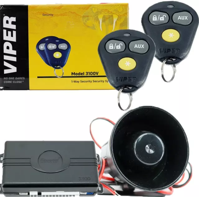 Viper 3100V Keyless Entry 1-Way Vehicle Security System Car Alarm w/ 2 Remotes